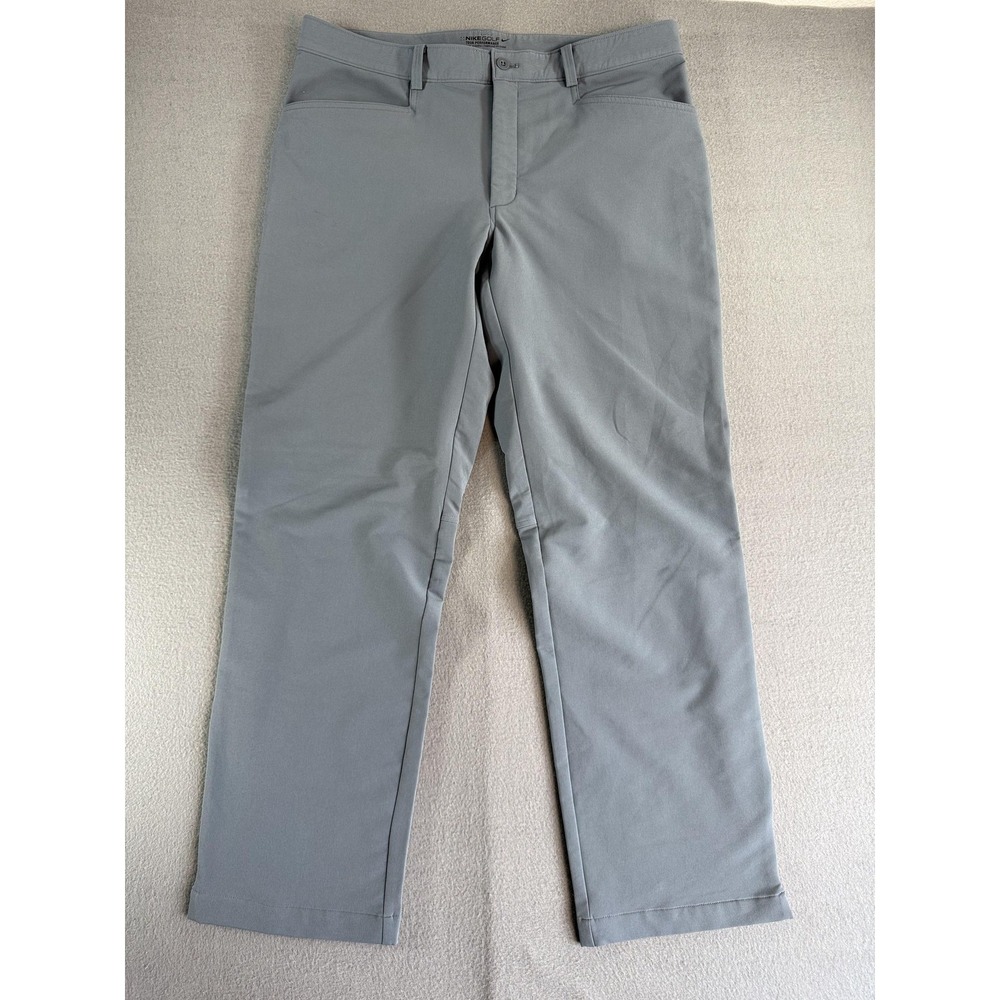 Nike‎ Golf Tour Performance Pants Mens 36x32 Gray Regular Fit Chino Golf Casual